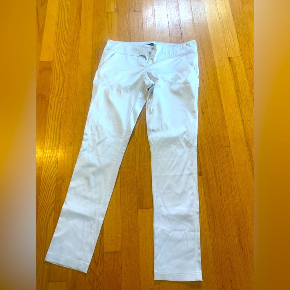 White cigarette pants
